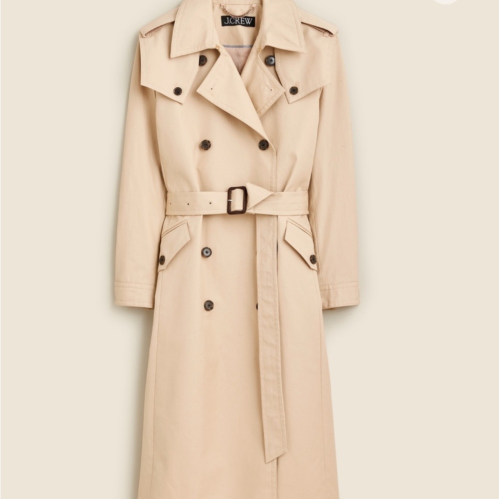 NWT J. Crew Collection Women's Icon Double Breasted Tan Trench Coat